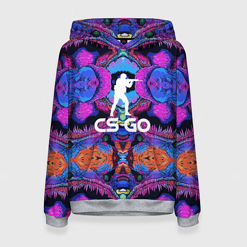 Женская толстовка CS:GO Violet Hyper Beast / 3D-Меланж – фото 1