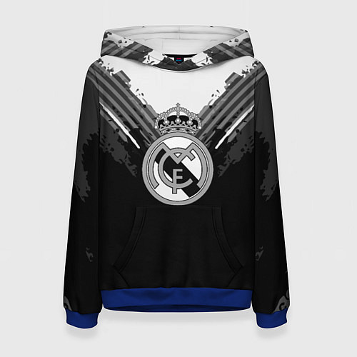 Женская толстовка FC Real Madrid: Black Style / 3D-Синий – фото 1