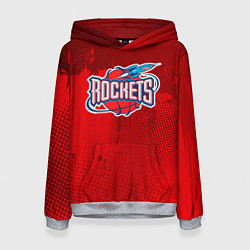 Толстовка-худи женская Rockets NBA, цвет: 3D-меланж