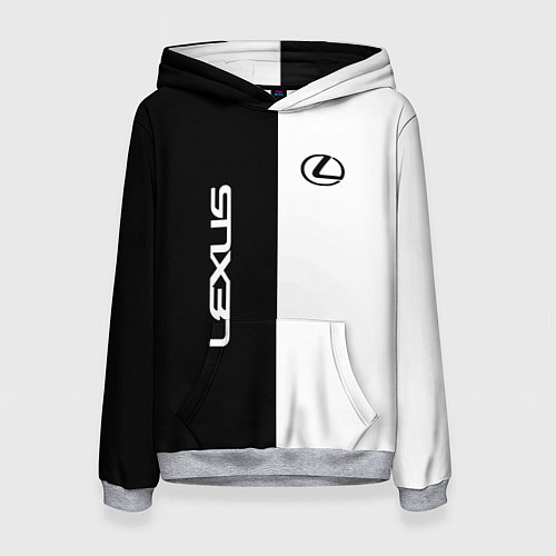 Женская толстовка Lexus: Black & White / 3D-Меланж – фото 1