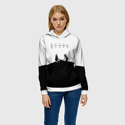 Толстовка-худи женская Royal Blood, цвет: 3D-белый — фото 2