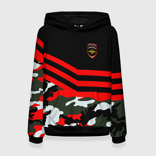 Женская толстовка Полиция: Камуфляж / 3D-Черный – фото 1