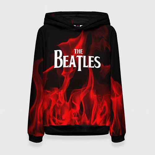 Женская толстовка The Beatles: Red Flame / 3D-Черный – фото 1