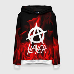 Толстовка-худи женская Slayer Flame, цвет: 3D-белый