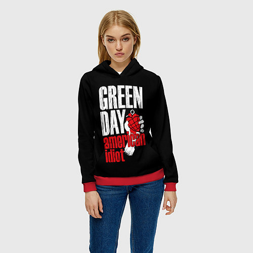 Женская толстовка Green Day: American Idiot / 3D-Красный – фото 3
