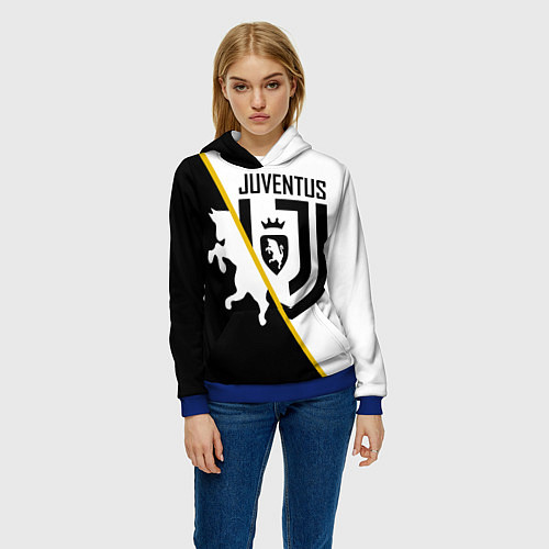 Женская толстовка FC Juventus: Football Point / 3D-Синий – фото 3