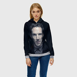 Толстовка-худи женская Benedict Cumberbatch, цвет: 3D-меланж — фото 2