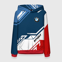 Толстовка-худи женская BMW SPORT, цвет: 3D-красный