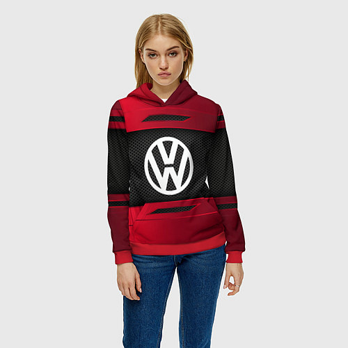 Женская толстовка Volkswagen Collection / 3D-Красный – фото 3