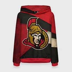 Толстовка-худи женская HC Ottawa Senators: Old Style, цвет: 3D-красный