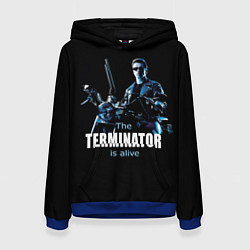 Толстовка-худи женская Terminator: Is alive, цвет: 3D-синий