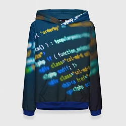 Толстовка-худи женская Programming Collection, цвет: 3D-синий