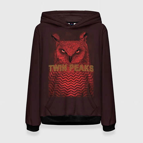 Женская толстовка Twin Peaks: Red Owl / 3D-Черный – фото 1