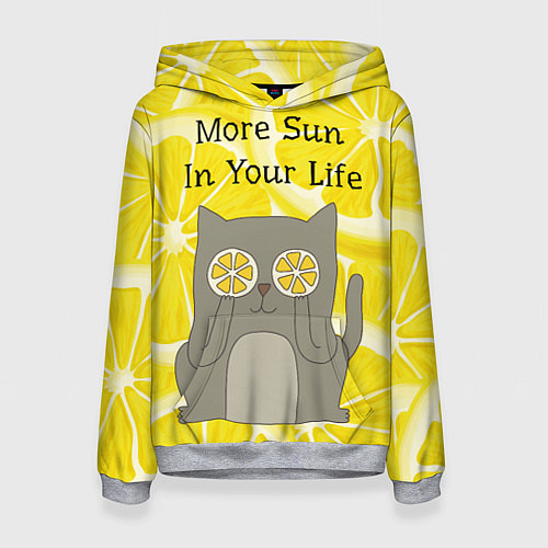 Женская толстовка More Sun In Your Life / 3D-Меланж – фото 1