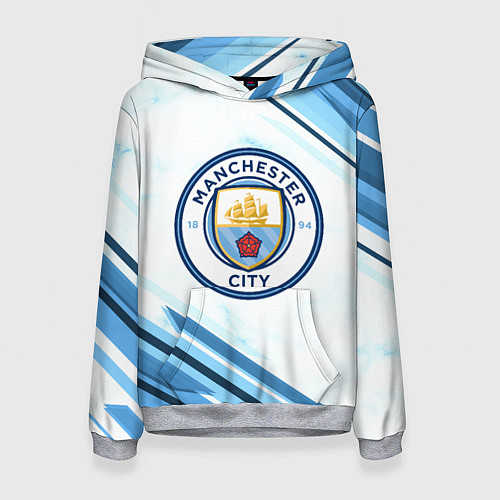 Женская толстовка Manchester city / 3D-Меланж – фото 1