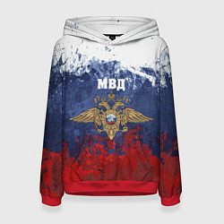 Толстовка-худи женская МВД, цвет: 3D-красный