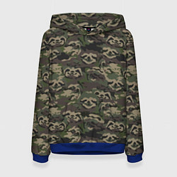 Толстовка-худи женская Лига лени, цвет: 3D-синий