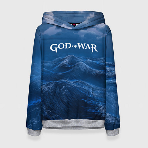 Женская толстовка God of War: Rage of the waves / 3D-Меланж – фото 1