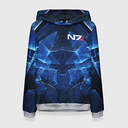 Толстовка-худи женская Mass Effect: Blue Armor N7, цвет: 3D-меланж