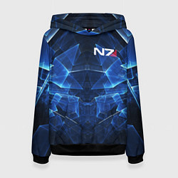 Толстовка-худи женская Mass Effect: Blue Armor N7, цвет: 3D-черный