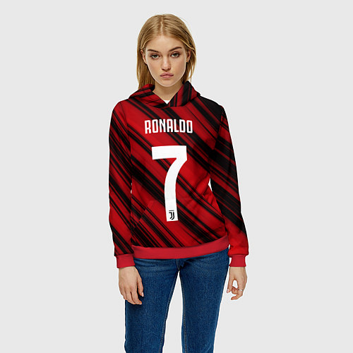 Женская толстовка Ronaldo 7: Red Sport / 3D-Красный – фото 3