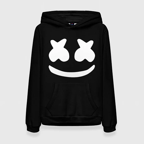 Женская толстовка Marshmello: Black Face / 3D-Черный – фото 1