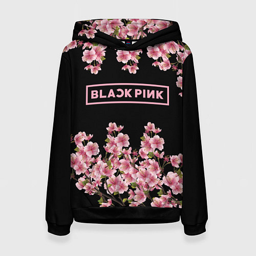 Женская толстовка Black Pink: Delicate Sakura / 3D-Черный – фото 1