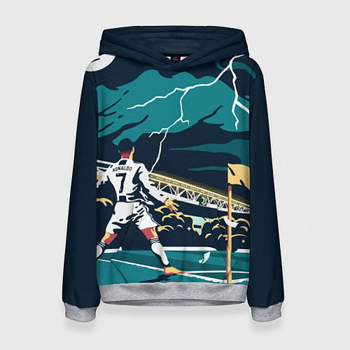 Женская толстовка Ronaldo lightning / 3D-Меланж – фото 1