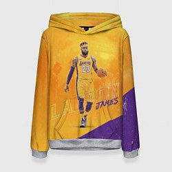 Толстовка-худи женская LeBron James: NBA Star, цвет: 3D-меланж