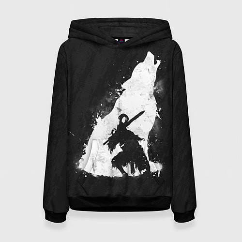 Женская толстовка Dark Souls: Howling Wolf / 3D-Черный – фото 1