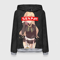 Толстовка-худи женская Senpai Baby, цвет: 3D-меланж