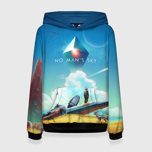 Женская толстовка No Man’s Sky: Atlas Rises / 3D-Черный – фото 1
