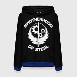 Толстовка-худи женская Brothood of Steel, цвет: 3D-синий