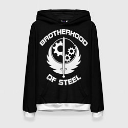 Толстовка-худи женская Brothood of Steel, цвет: 3D-белый