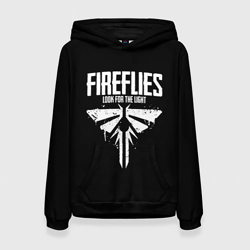 Женская толстовка Fireflies: White Logo / 3D-Черный – фото 1