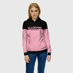 Толстовка-худи женская Black Pink: In Your Area, цвет: 3D-черный — фото 2