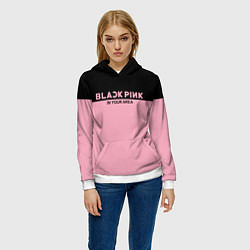 Толстовка-худи женская Black Pink: In Your Area, цвет: 3D-белый — фото 2
