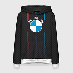 Толстовка-худи женская BMW: Three Lines, цвет: 3D-белый