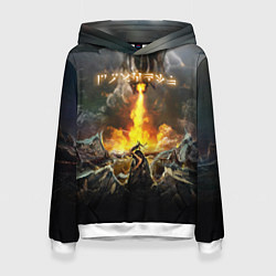 Толстовка-худи женская TES: Dragon Flame, цвет: 3D-белый