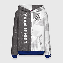 Толстовка-худи женская Linkin Park: Grey Form, цвет: 3D-синий