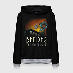Толстовка-худи женская Bender The Offender, цвет: 3D-меланж