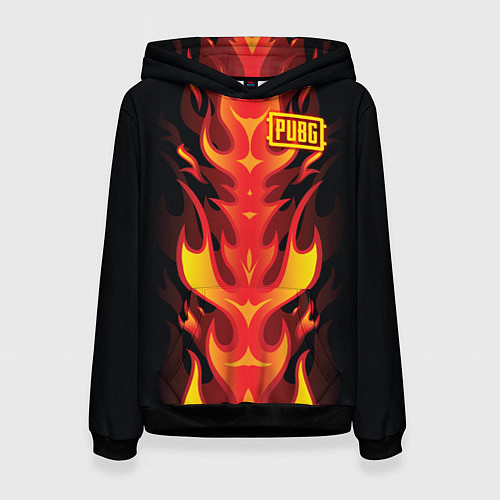 Женская толстовка PUBG: Hell Flame / 3D-Черный – фото 1