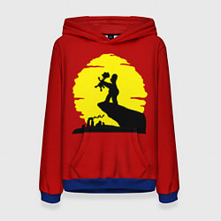 Толстовка-худи женская Гомер и барт, цвет: 3D-синий