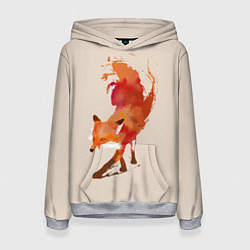 Толстовка-худи женская Paint Fox, цвет: 3D-меланж