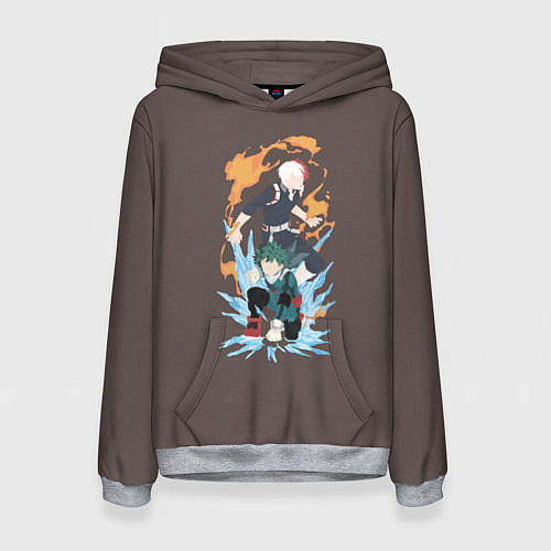 Женская толстовка Deku & Shouto / 3D-Меланж – фото 1