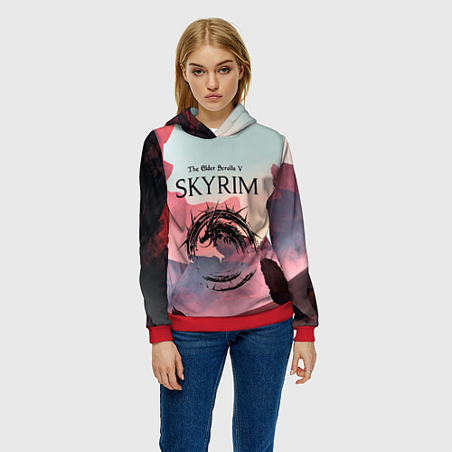 Женская толстовка The Elder Scrolls / 3D-Красный – фото 3