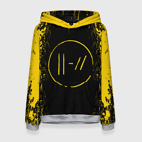 Женская толстовка 21 Pilots: Yellow & Black / 3D-Меланж – фото 1