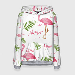 Толстовка-худи женская Lil Peep: Pink Flamingo, цвет: 3D-меланж