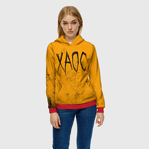 Женская толстовка GONE Fludd ХАОС / 3D-Красный – фото 3