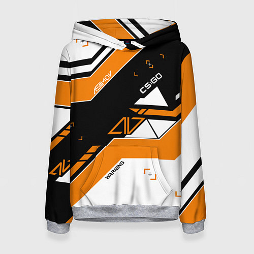 Женская толстовка CS:GO Asiimov Inverted / 3D-Меланж – фото 1